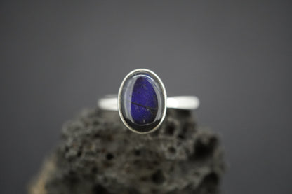 Labradorite Sterling Silver Oval Ring