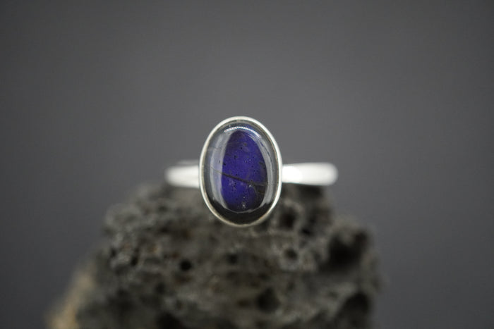 Labradorite Sterling Silver Oval Ring
