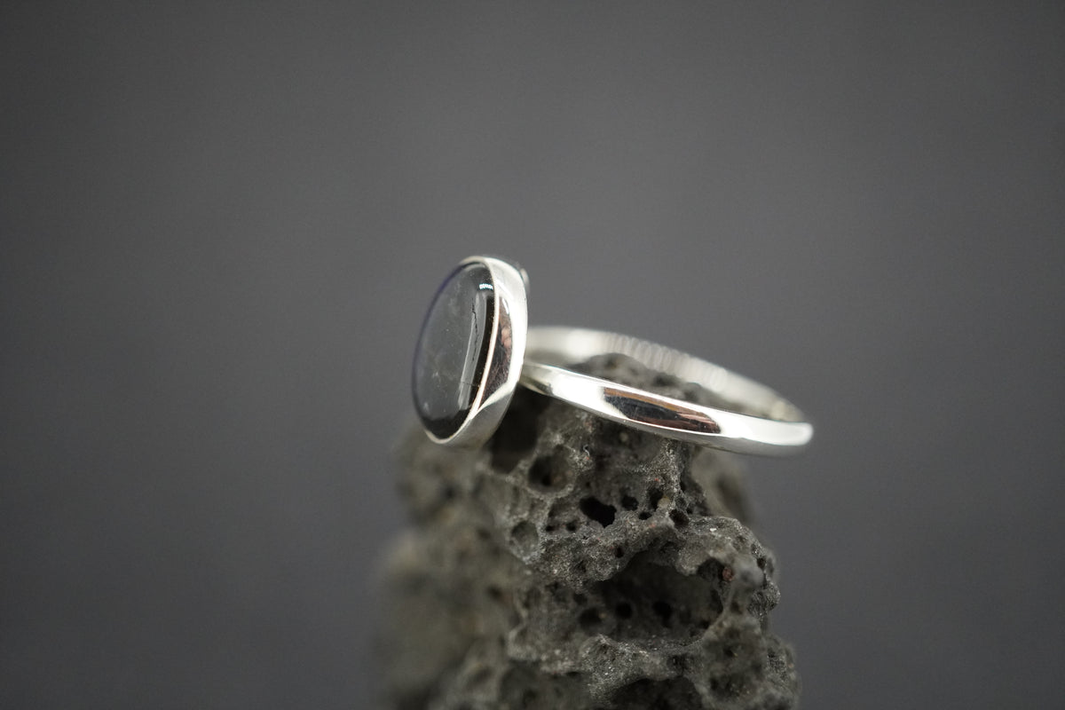 Labradorite Sterling Silver Oval Ring