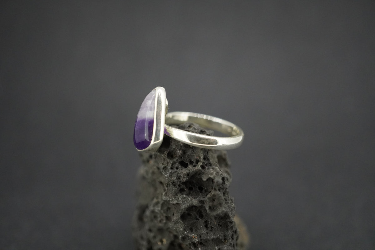 Amethyst Sterling Silver Solitaire Ring