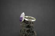 Amethyst Sterling Silver Solitaire Ring