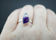 Amethyst Sterling Silver Solitaire Ring