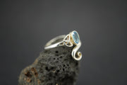 Blue Topaz Sterling Silver Trinity Ring