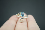 Blue Topaz Sterling Silver Trinity Ring