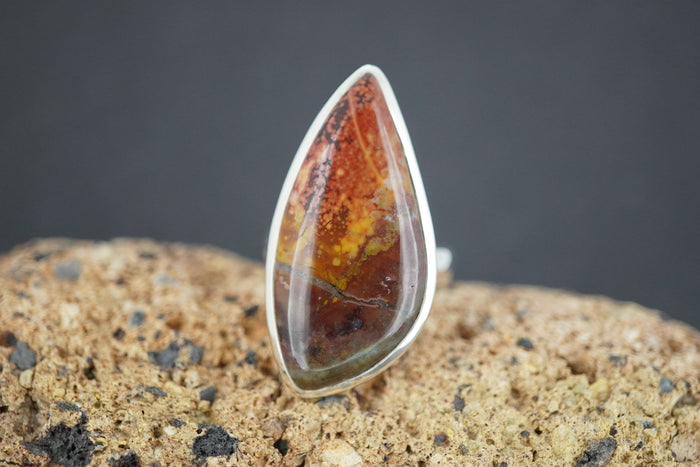 Campsie Fells Jasper Sterling Silver Ring