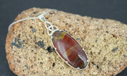 Campsie Fells Jasper Sterling Silver Large Oval Pendant