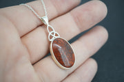 Campsie Fells Jasper Sterling Silver Medium Oval Pendant