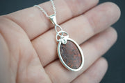 Campsie Fells Jasper Sterling Silver Medium Oval Pendant
