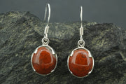 Campsie Fells Jasper Sterling Silver Medium Oval Earrings