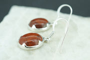 Campsie Fells Jasper Sterling Silver Medium Oval Earrings