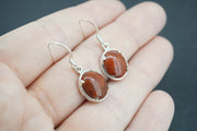 Campsie Fells Jasper Sterling Silver Medium Oval Earrings
