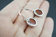 Campsie Fells Jasper Sterling Silver Medium Oval Earrings