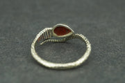 Scottish Red Jasper Sterling Silver Serpent Ring