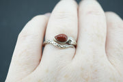 Scottish Red Jasper Sterling Silver Serpent Ring