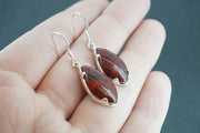 Scottish Red Jasper Sterling Silver Medium Drop Earrings