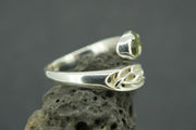 Moldavite Sterling Silver Wrap Ring