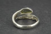 Moldavite Sterling Silver Wrap Ring