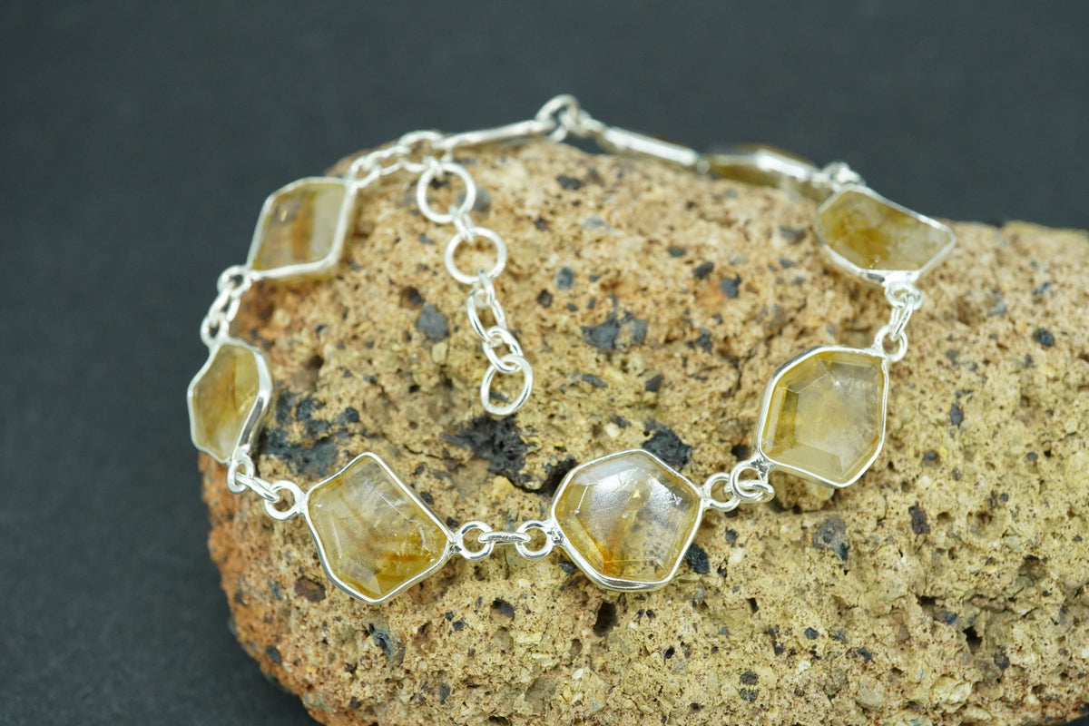 Citrine Sterling Silver Bracelet