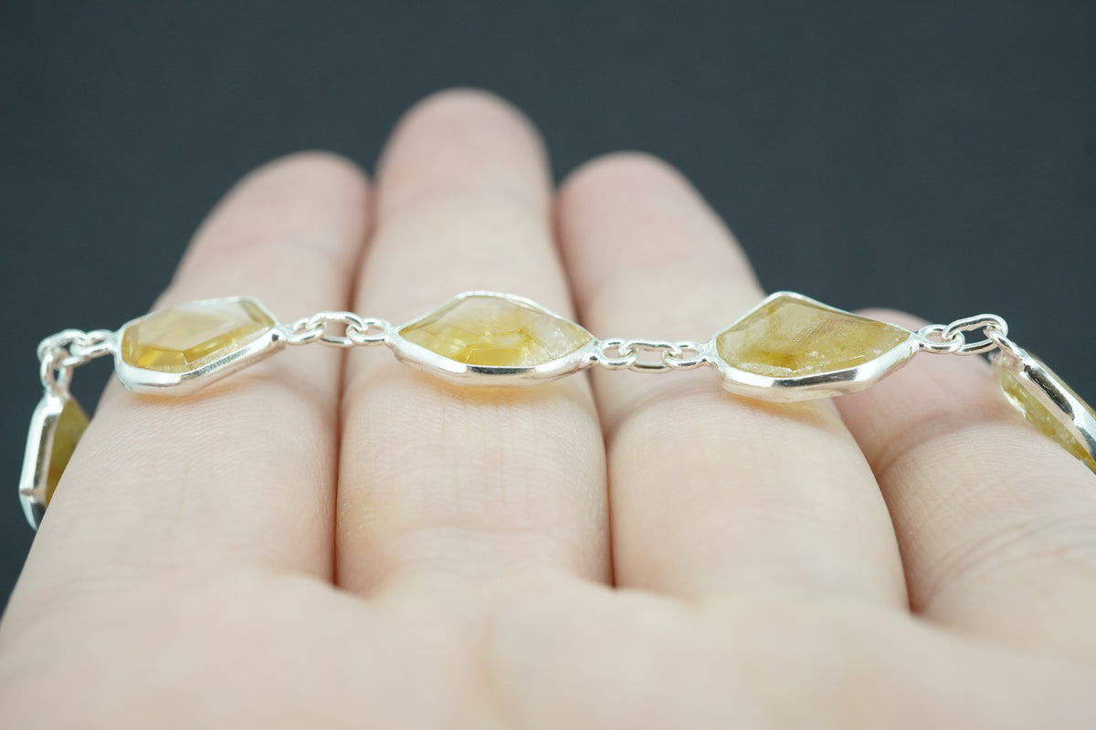 Citrine Sterling Silver Bracelet