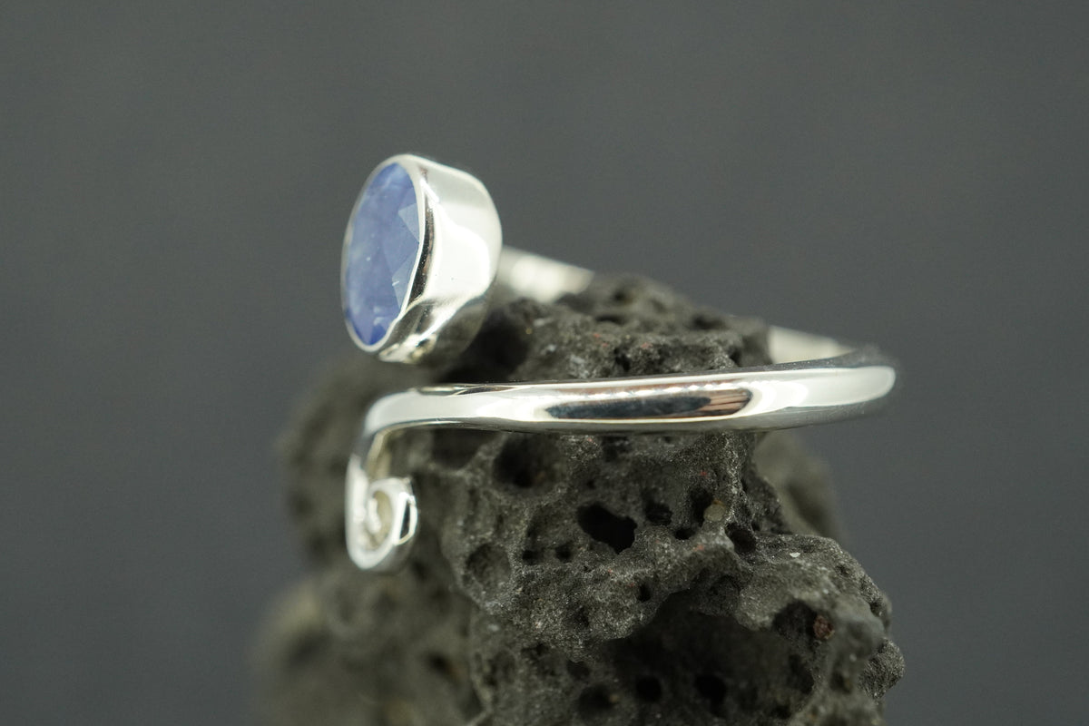 Madagascan Sapphire Sterling Silver Trinity Ring