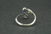Madagascan Sapphire Sterling Silver Trinity Ring