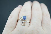Madagascan Sapphire Sterling Silver Trinity Ring