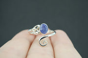 Madagascan Sapphire Sterling Silver Trinity Ring
