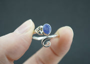 Madagascan Sapphire Sterling Silver Trinity Ring