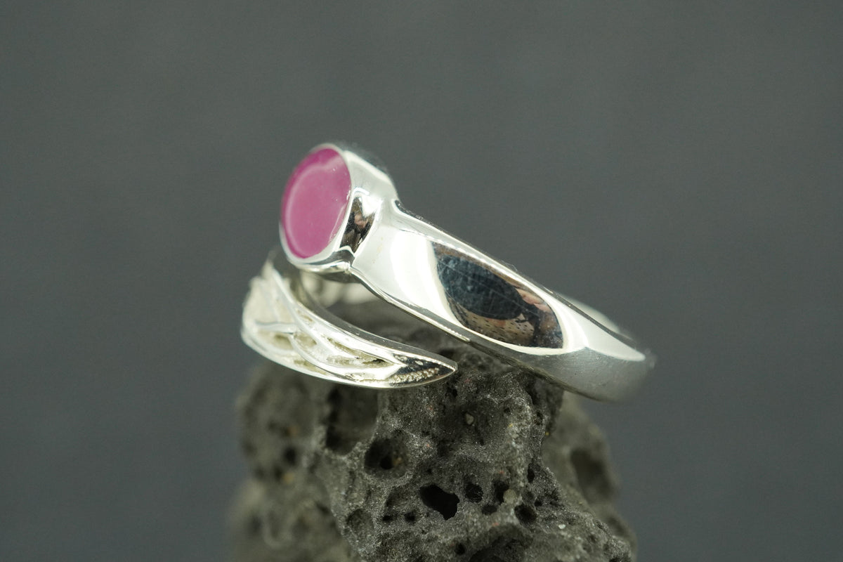 Vietnamese Ruby Sterling Silver Wrap Ring