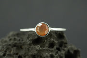 Scottish Carnelian Sterling Silver Petite Ring