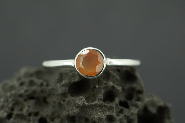 Scottish Carnelian Sterling Silver Petite Ring