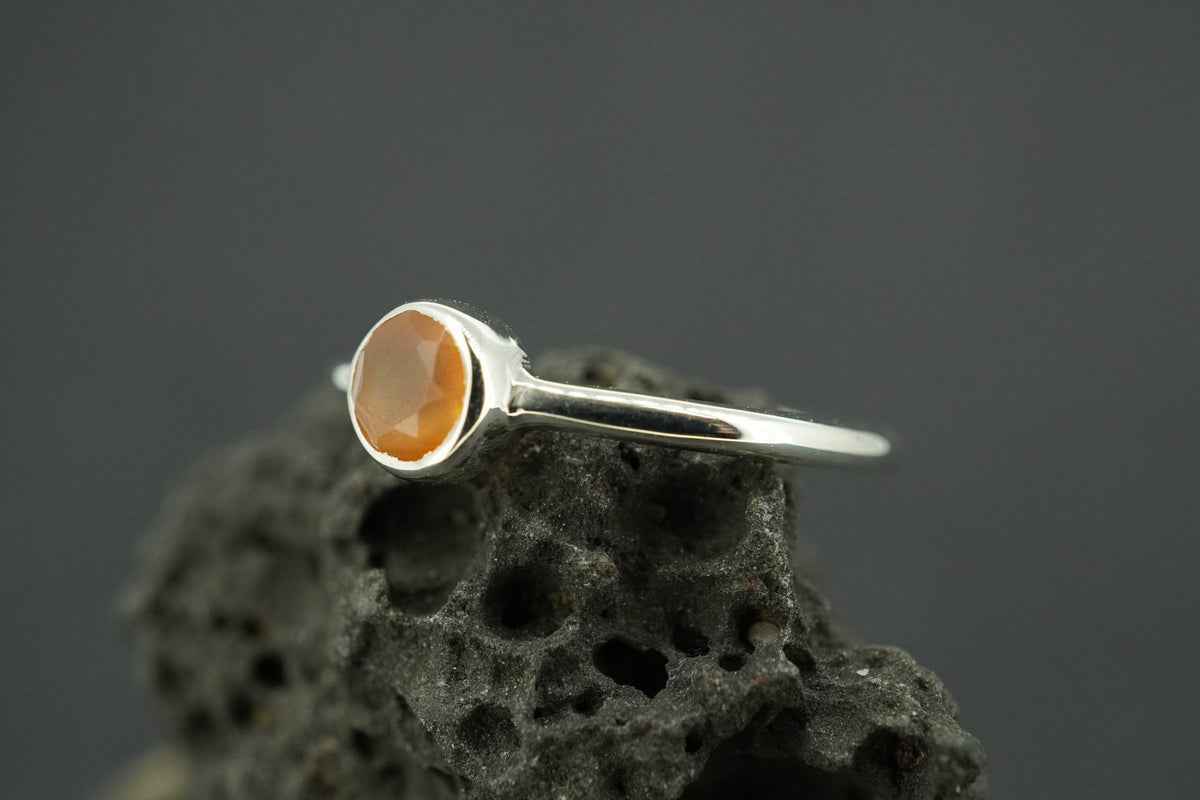 Scottish Carnelian Sterling Silver Petite Ring