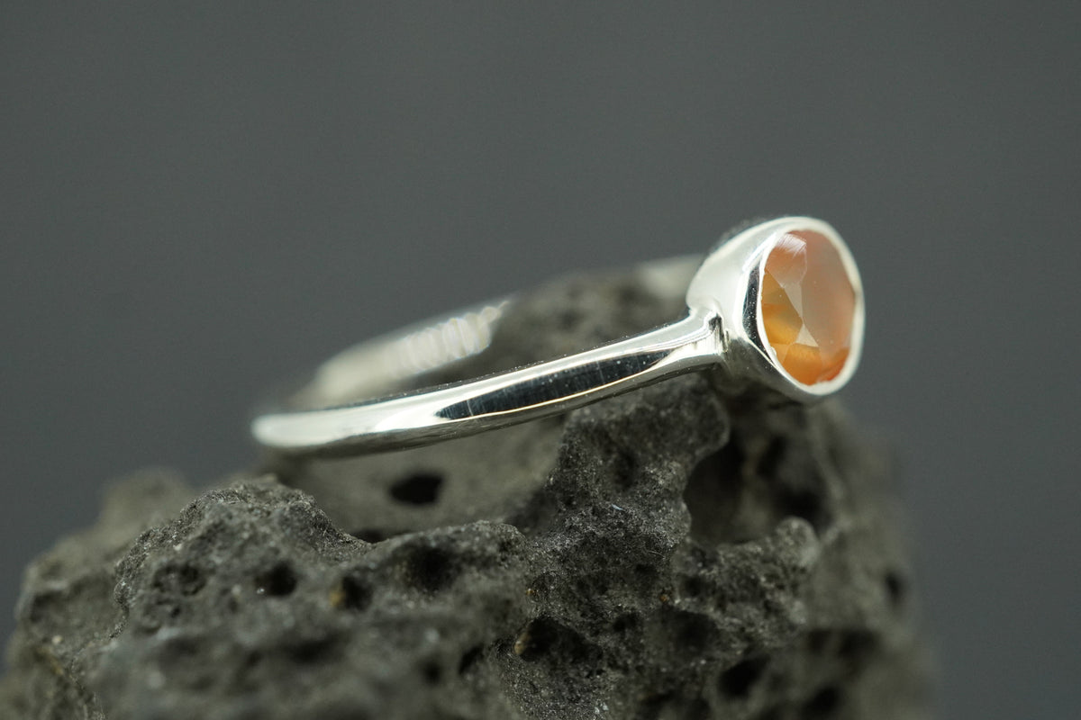 Scottish Carnelian Sterling Silver Petite Ring