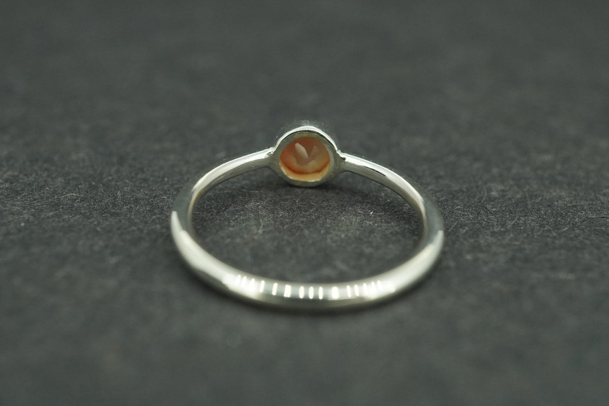 Scottish Carnelian Sterling Silver Petite Ring