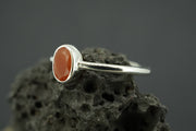 Scottish Carnelian Sterling Silver Petite Oval Ring