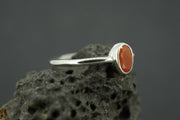 Scottish Carnelian Sterling Silver Petite Oval Ring