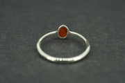 Scottish Carnelian Sterling Silver Petite Oval Ring