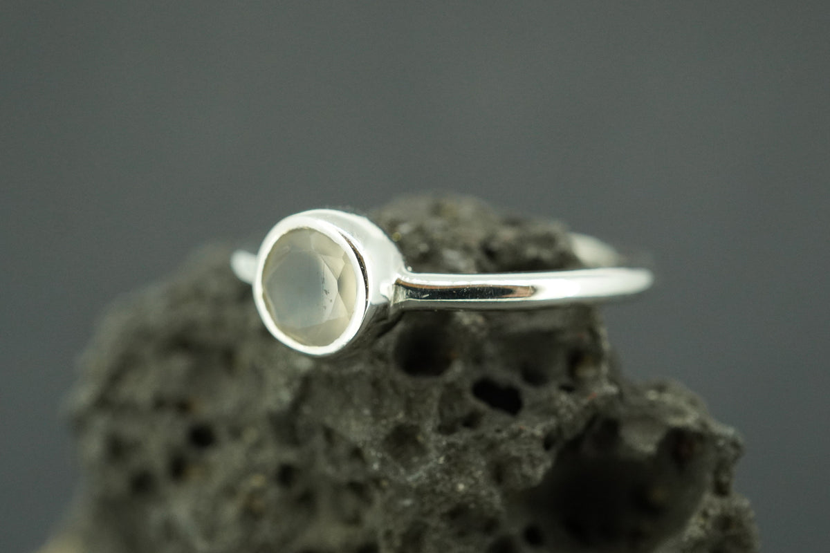 Scottish Chalcedony Sterling Silver Petite Ring