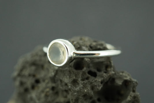Scottish Chalcedony Sterling Silver Petite Ring