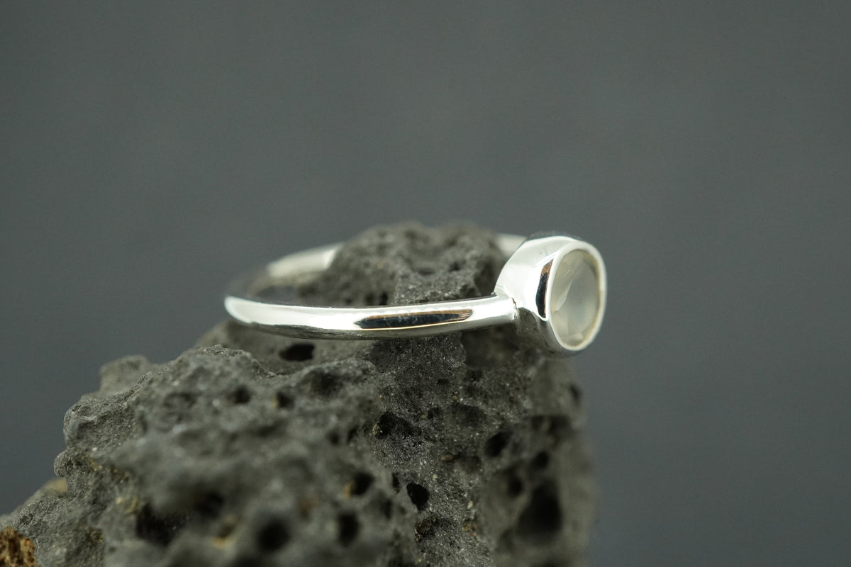 Scottish Chalcedony Sterling Silver Petite Ring