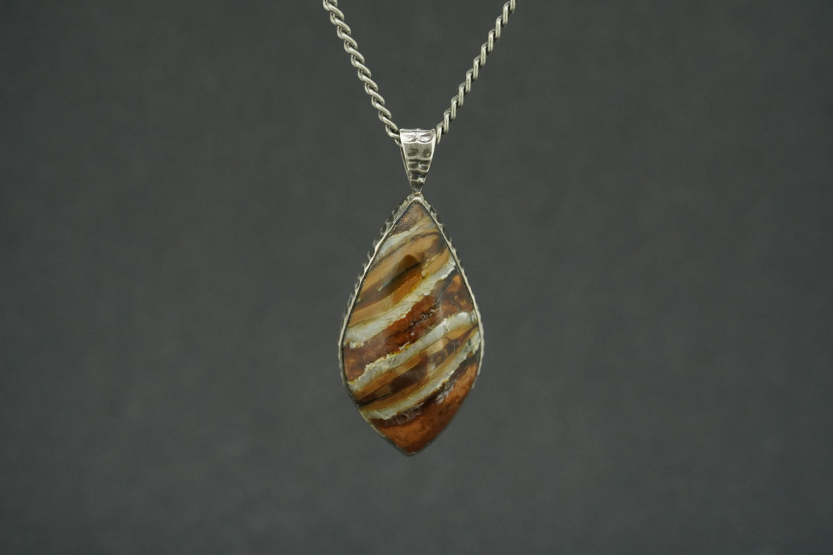 Woolly Mammoth Molar Sterling Silver Pendant