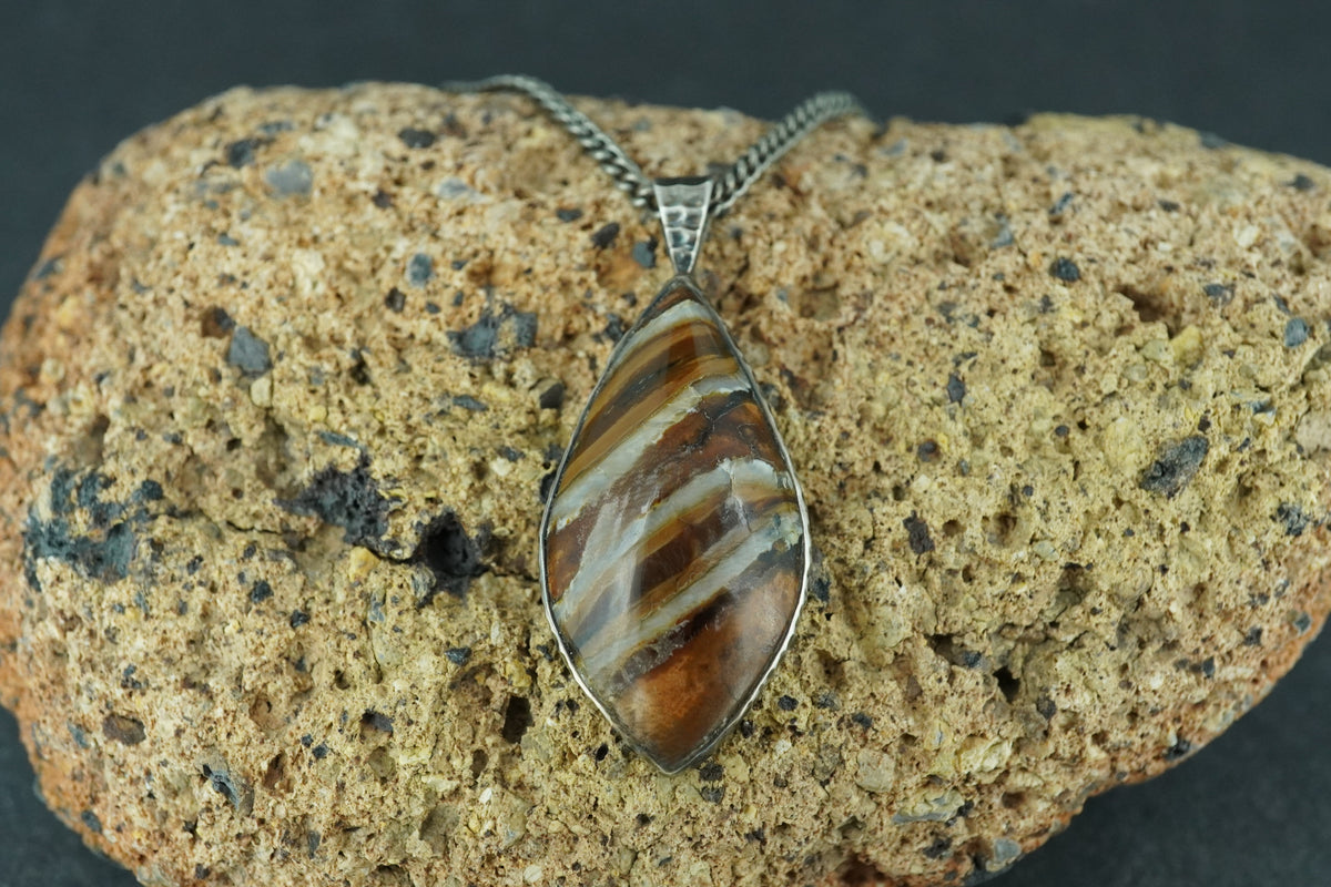 Woolly Mammoth Molar Sterling Silver Pendant