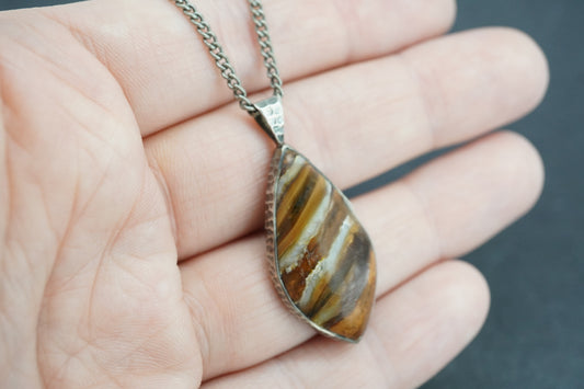 Woolly Mammoth Molar Sterling Silver Pendant