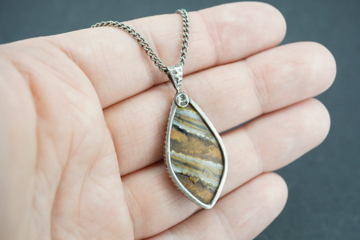 Woolly Mammoth Molar Sterling Silver Pendant
