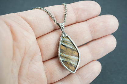 Woolly Mammoth Molar Sterling Silver Pendant
