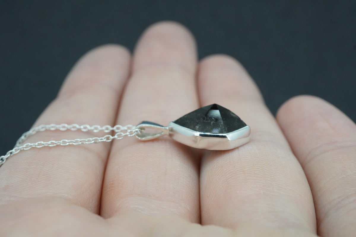 Cairngorm Quartz Sterling Silver Small Pendant