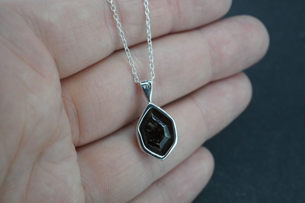 Cairngorm Quartz Sterling Silver Small Pendant