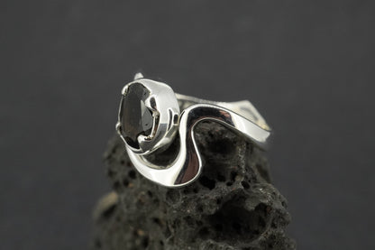 Cairngorm Quartz Sterling Silver Wave Ring