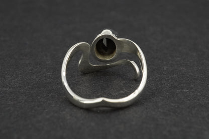 Cairngorm Quartz Sterling Silver Wave Ring