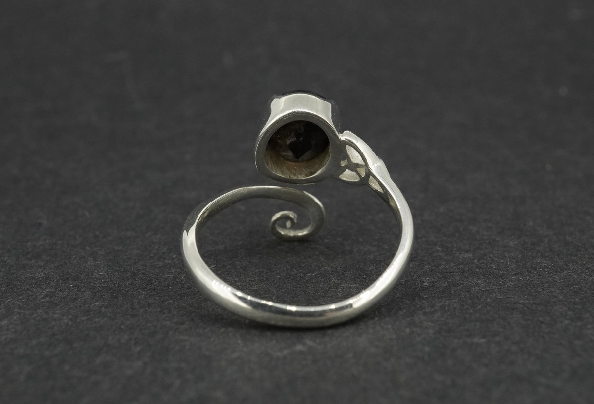 Cairngorm Quartz Sterling Silver Trinity Oval Ring